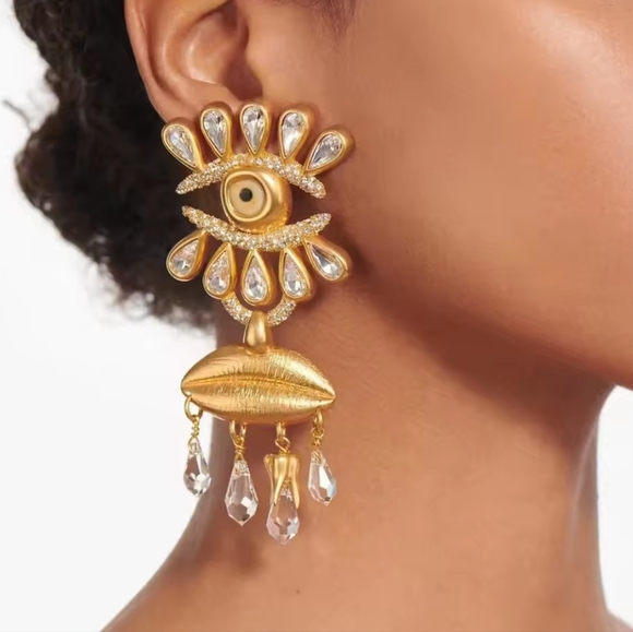 New schiaparelli inspired Eye Earrings - Picture 5 of 5